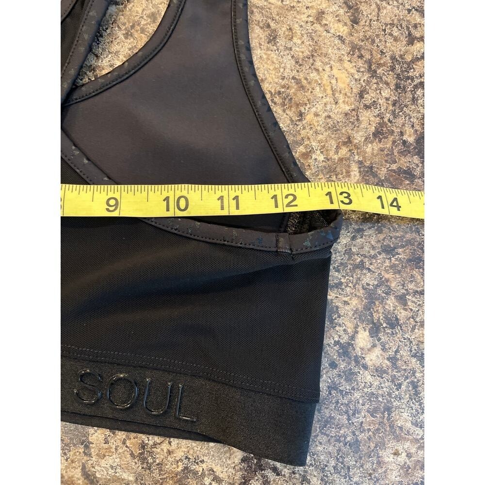 SoulCycle Black Cutout Sports Bra Strappy Back Medium Workout Yoga NWT - Picture 7 of 8